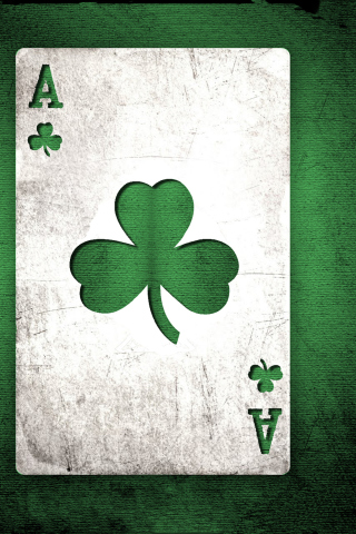 Обои Shamrock Card Ace 320x480