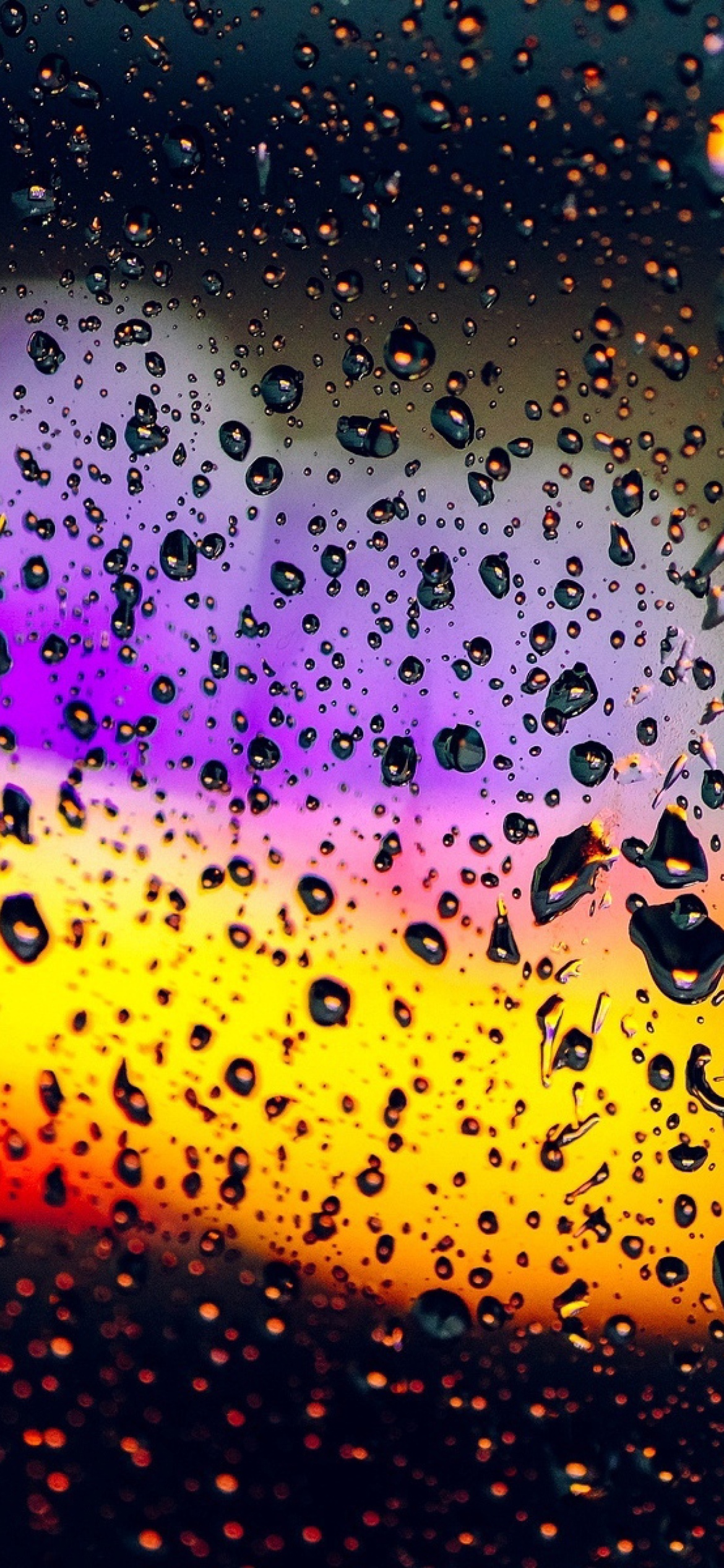 Blurred Drops on Glass wallpaper 1170x2532