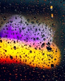 Das Blurred Drops on Glass Wallpaper 128x160