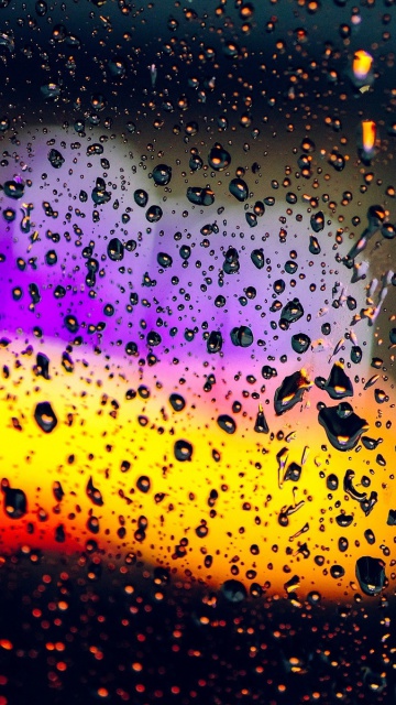 Blurred Drops on Glass wallpaper 360x640