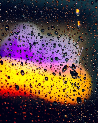 Free Blurred Drops on Glass Picture for 240x320