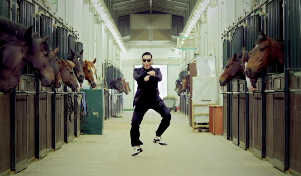 Gangnam Style Dancing wallpaper 1024x600