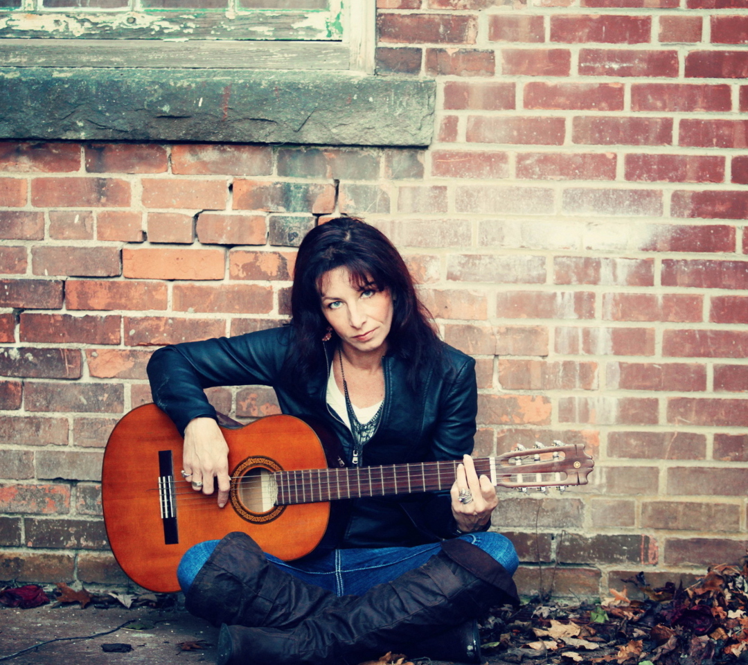 Woman With Guitar wallpaper 1080x960