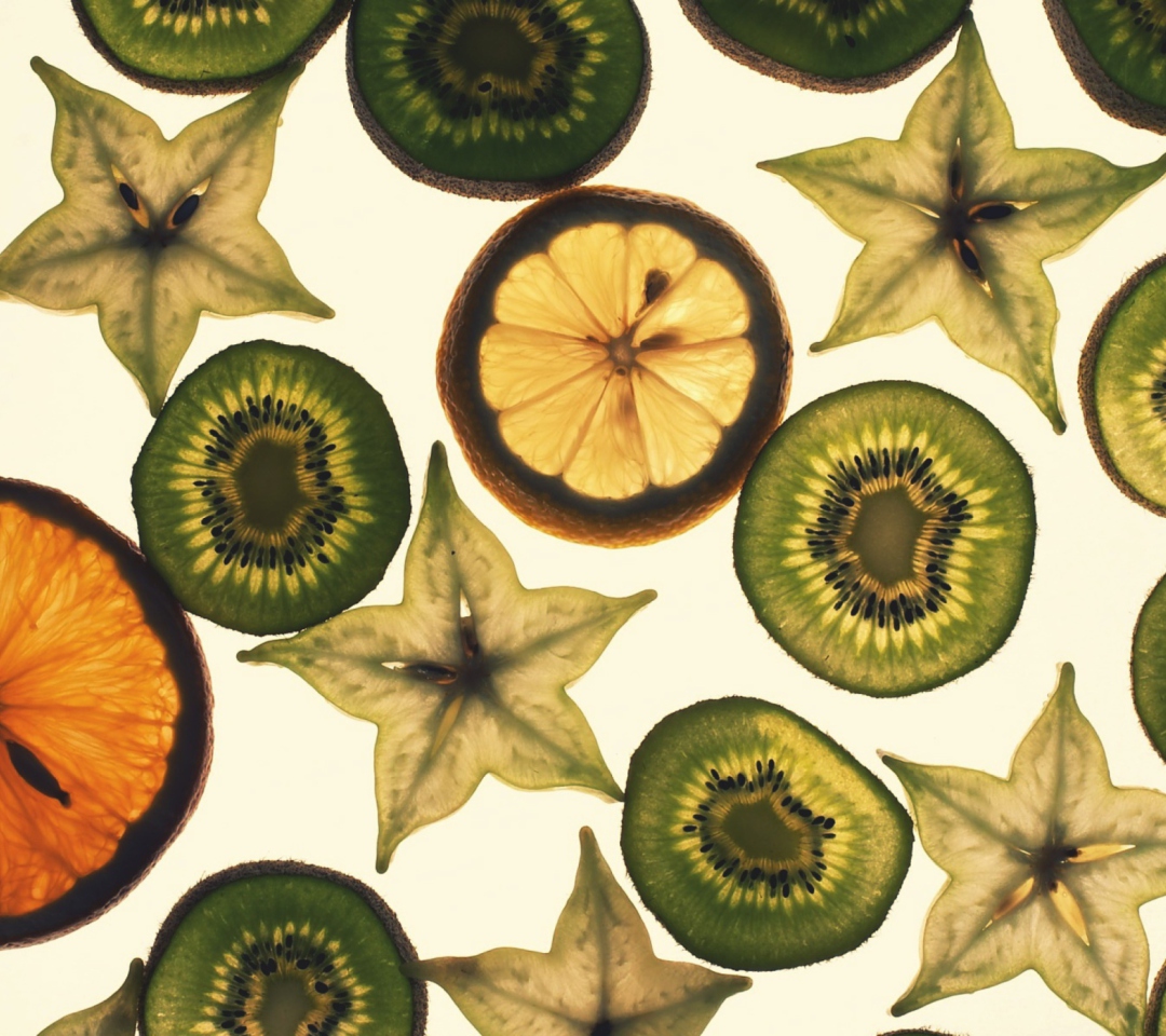 Das Fruit Slices Wallpaper 1080x960