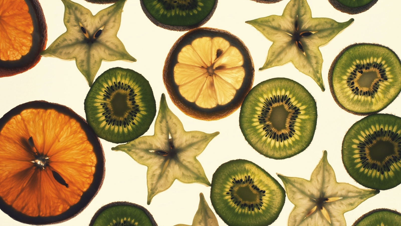 Fruit Slices wallpaper 1600x900