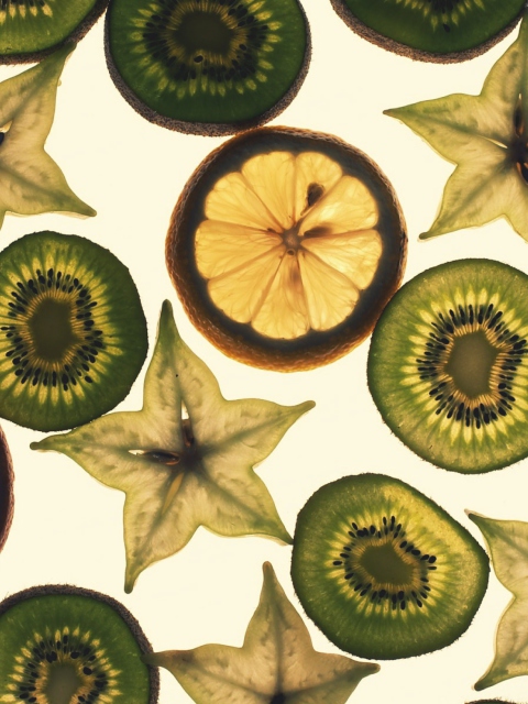Das Fruit Slices Wallpaper 480x640