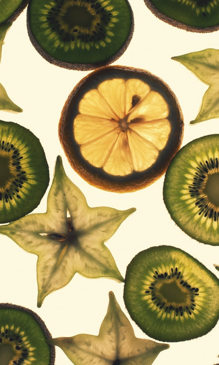 Das Fruit Slices Wallpaper 768x1280