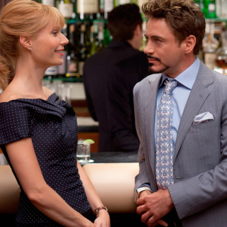 Robert Downey Jr and Gwyneth Paltrow in Iron Man 2 - Obrázkek zdarma pro 208x208