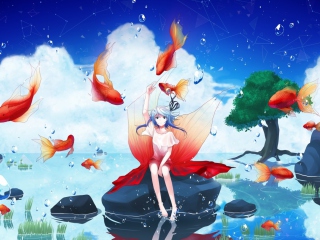 Das Water Fairy Wallpaper 320x240