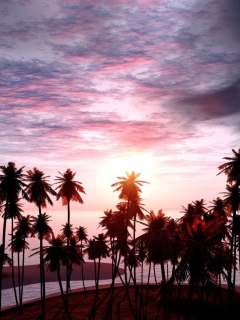 Pink Sunset screenshot #1 240x320