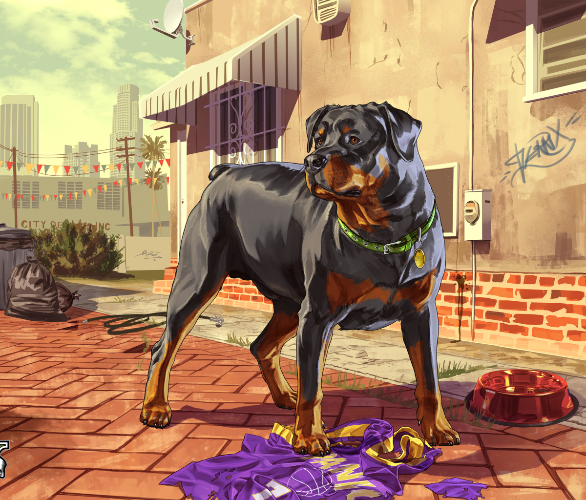 Das Grand Theft Auto V Dog Wallpaper 1200x1024