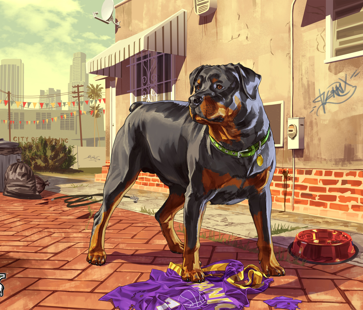 Sfondi Grand Theft Auto V Dog 1200x1024