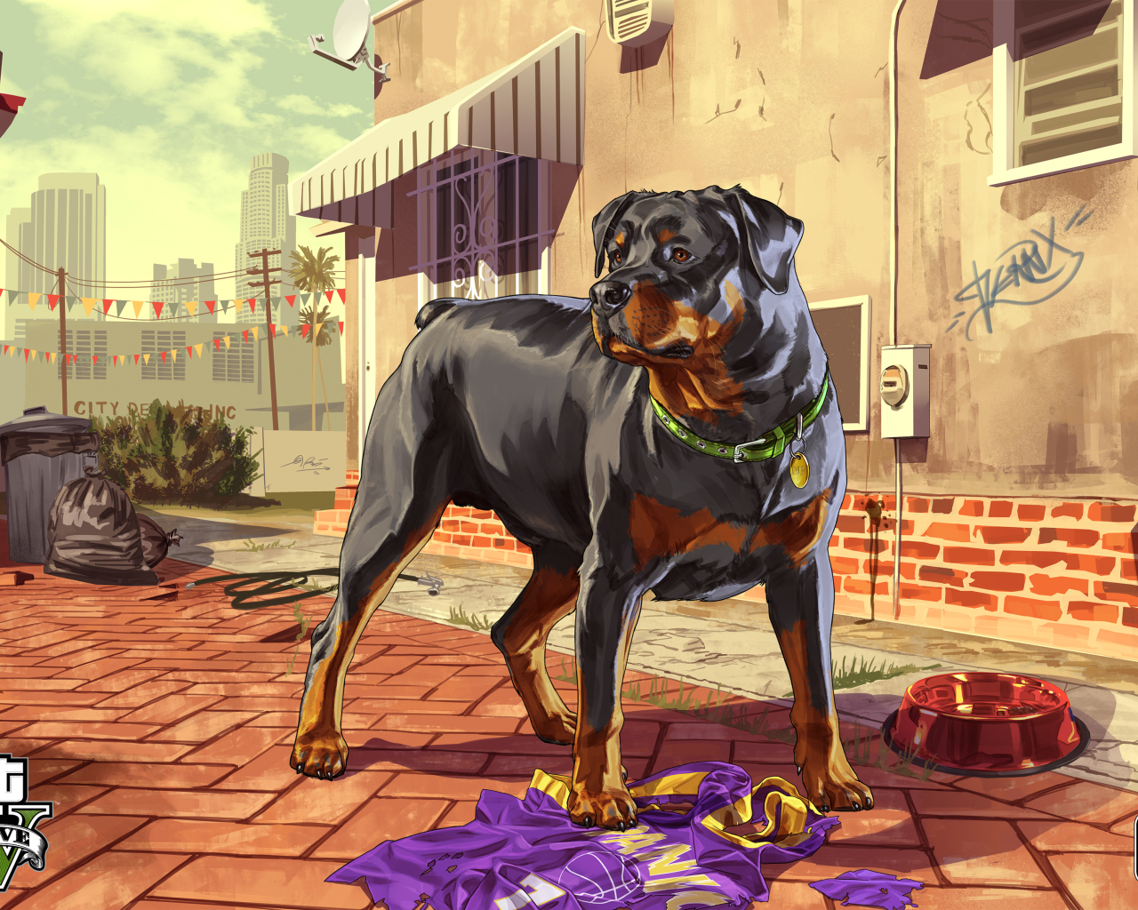 Das Grand Theft Auto V Dog Wallpaper 1280x1024