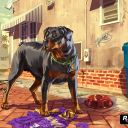 Das Grand Theft Auto V Dog Wallpaper 128x128