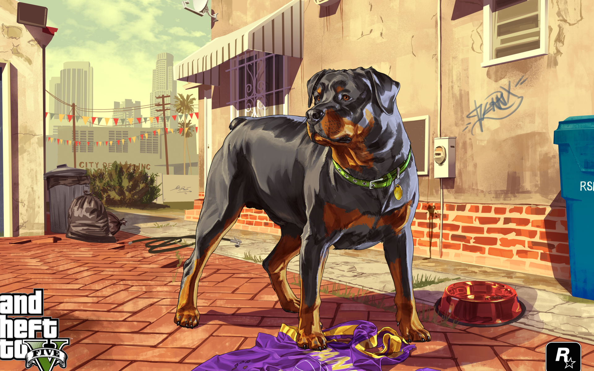 Grand Theft Auto V Dog wallpaper 1920x1200