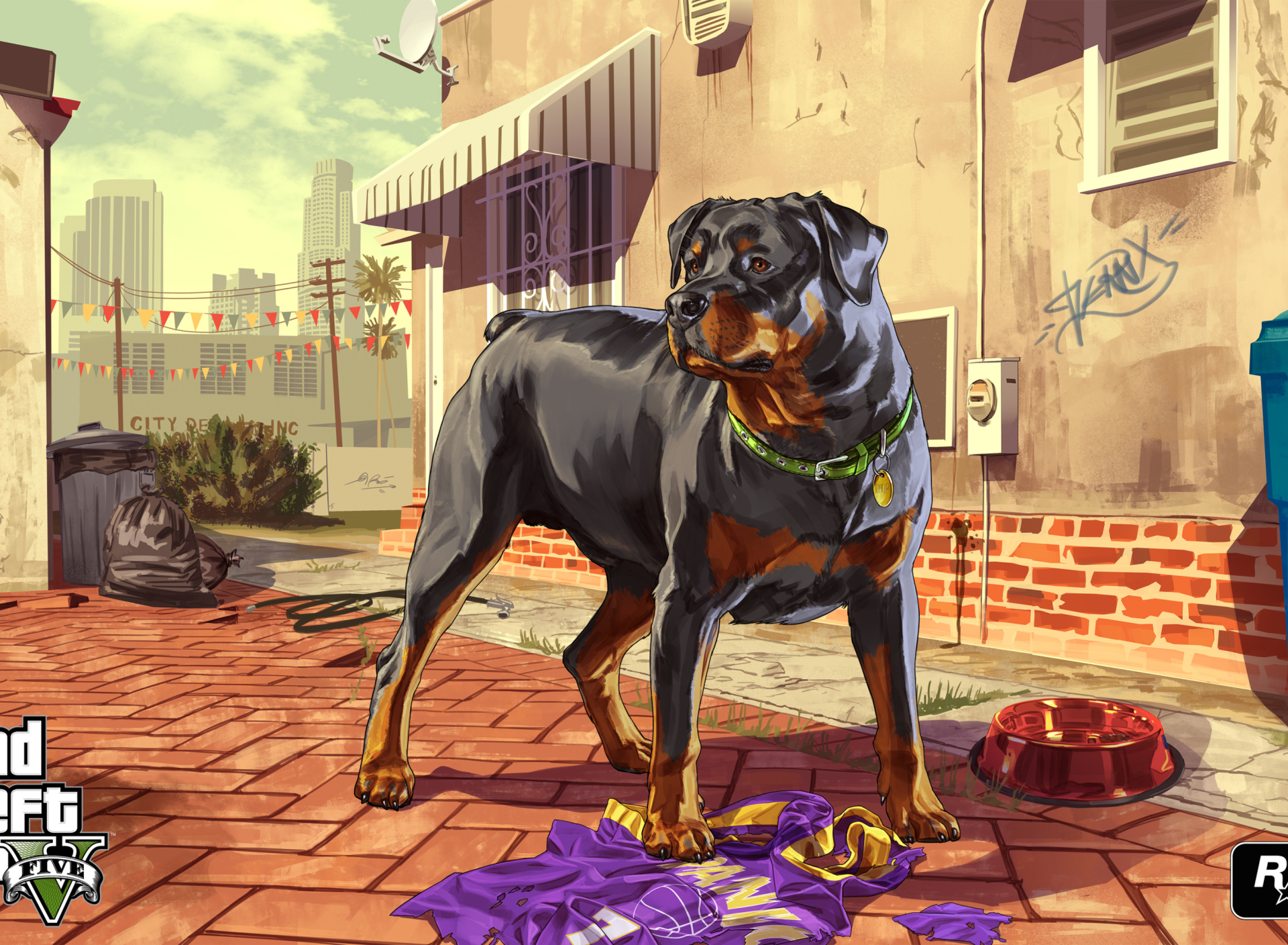 Das Grand Theft Auto V Dog Wallpaper 1920x1408