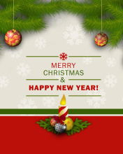 Das Merry Christmas and Happy New Year Wallpaper 176x220