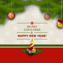 Das Merry Christmas and Happy New Year Wallpaper 208x208