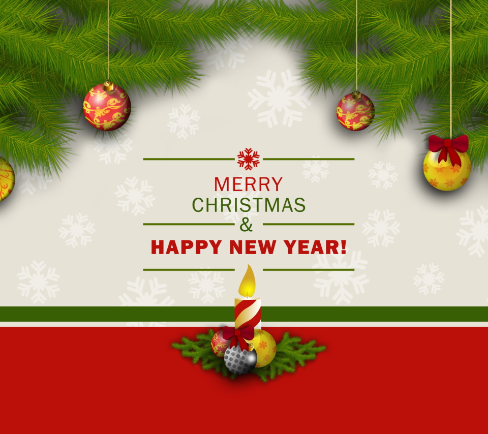 Fondo de pantalla Merry Christmas and Happy New Year 960x854