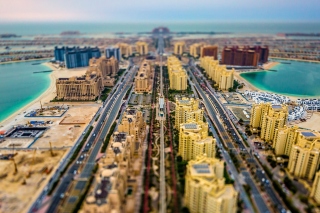 Dubai Tilt Shift Background for Android, iPhone and iPad