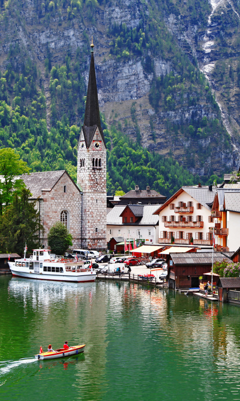 Обои Bad Goisern Hallstattersee 480x800