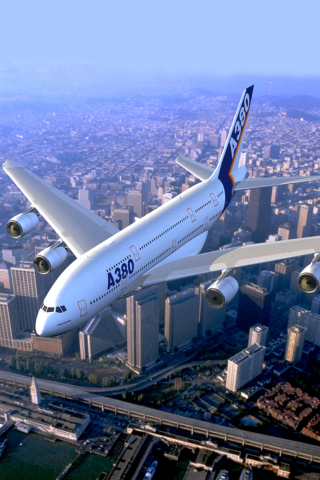 Das Airbus A380 Wallpaper 320x480