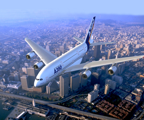 Screenshot №1 pro téma Airbus A380 480x400