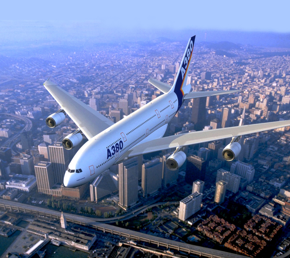 Fondo de pantalla Airbus A380 960x854