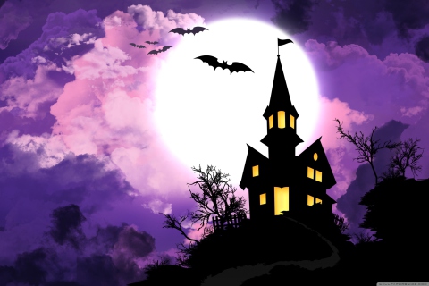 Обои Spooky Halloween 480x320