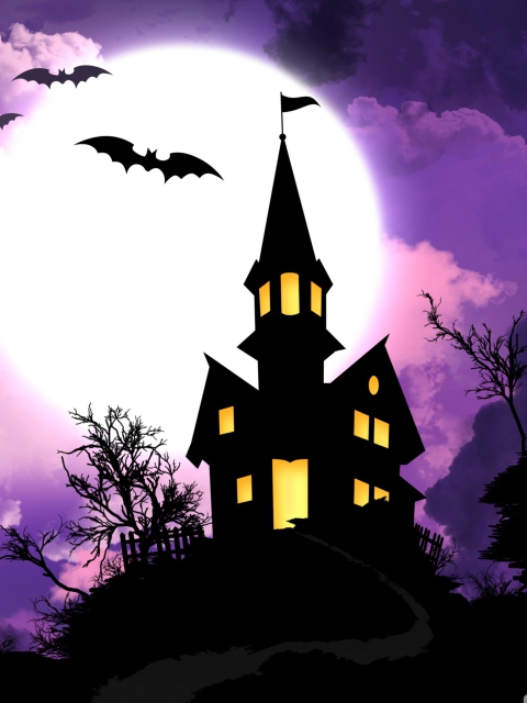 Das Spooky Halloween Wallpaper 480x640