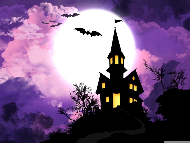 Das Spooky Halloween Wallpaper 640x480