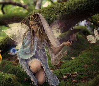 Kostenloses Butterfly Fairy Wallpaper für iPad 3