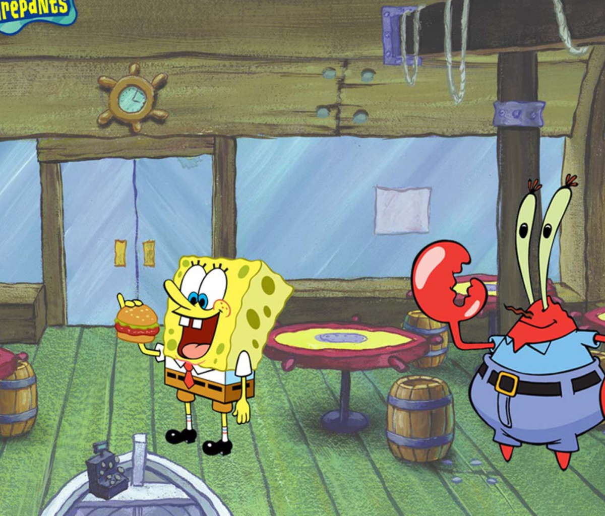 Screenshot №1 pro téma Spongebob And Crab 1200x1024