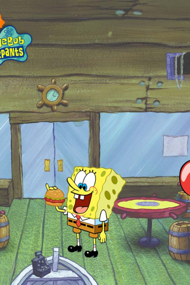 Обои Spongebob And Crab 640x960