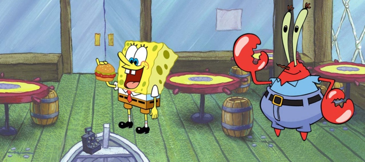 Обои Spongebob And Crab 720x320