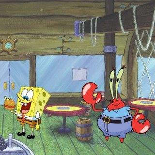 Kostenloses Spongebob And Crab Wallpaper für 1024x1024