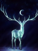 Das Magic Deer Painting Wallpaper 132x176