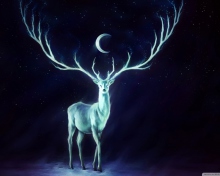 Fondo de pantalla Magic Deer Painting 220x176