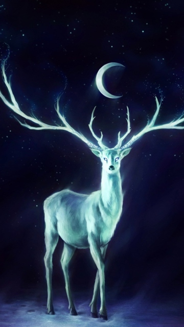 Sfondi Magic Deer Painting 360x640