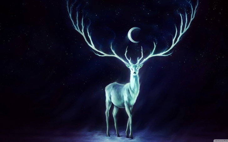 Sfondi Magic Deer Painting