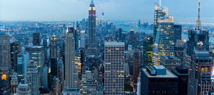 Fondo de pantalla New York Lights 720x320