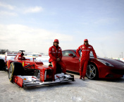 Sfondi Fernando Alonso in Ferrari 176x144