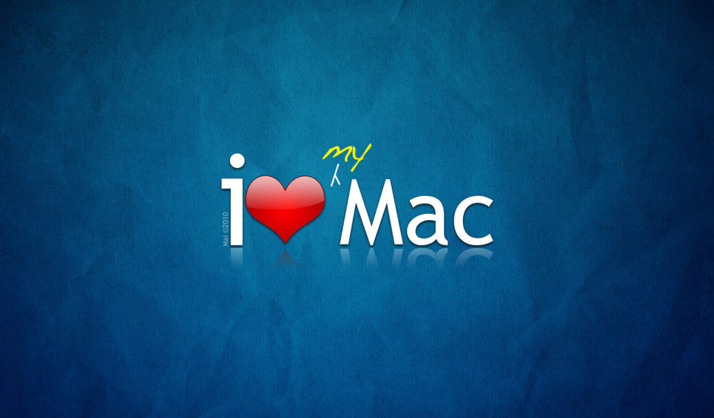 Fondo de pantalla I love Mac 1024x600