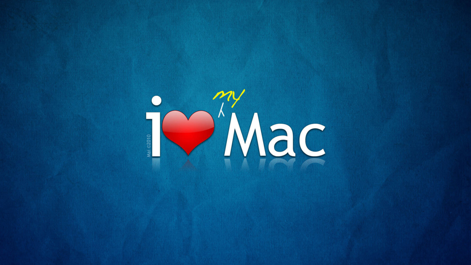 Fondo de pantalla I love Mac 1600x900
