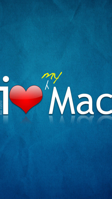 Fondo de pantalla I love Mac 360x640