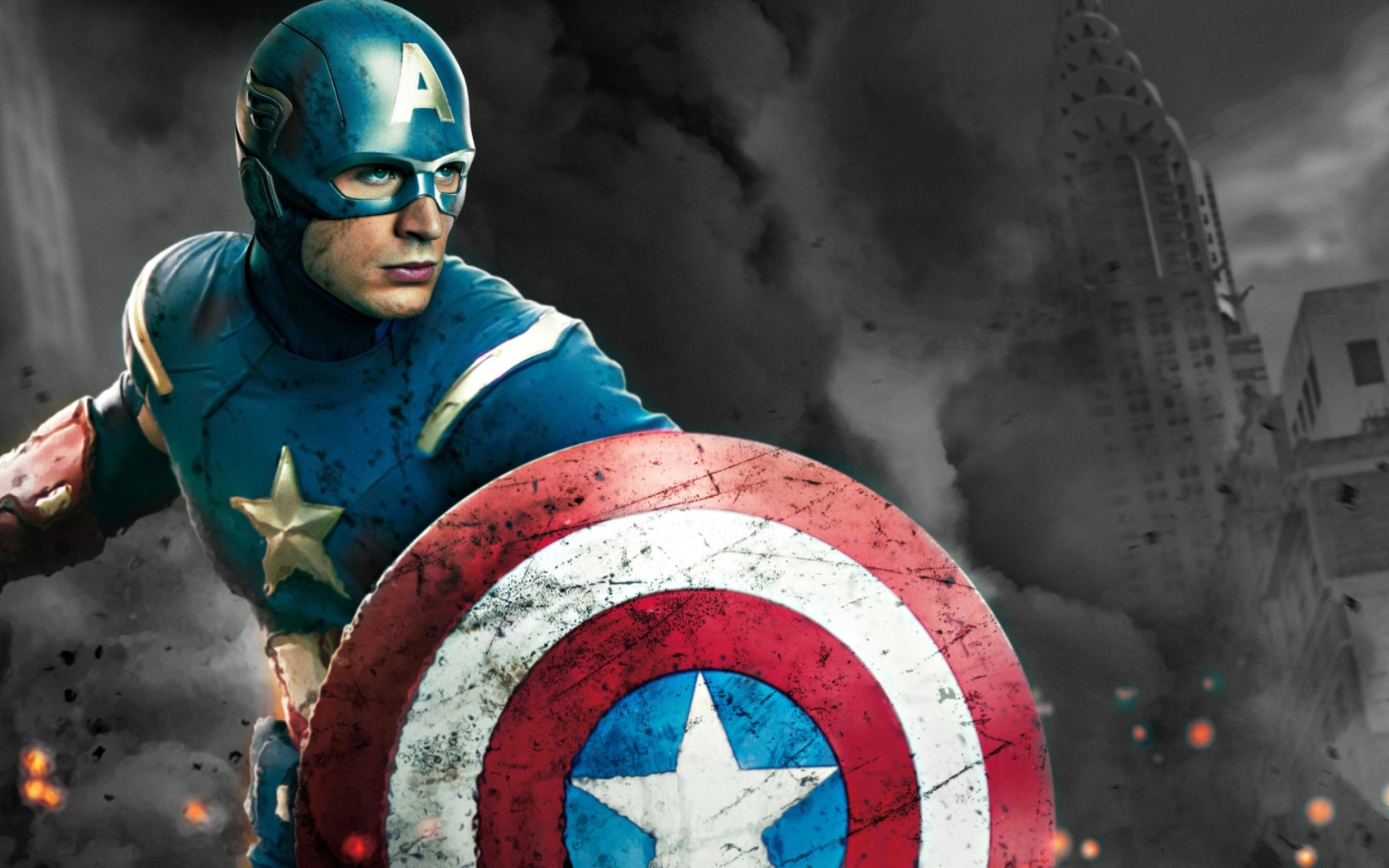 Captain America - The Avengers 2012 wallpaper 1680x1050
