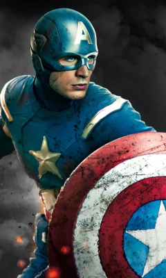 Das Captain America - The Avengers 2012 Wallpaper 240x400