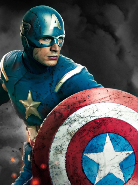 Captain America - The Avengers 2012 wallpaper 480x640