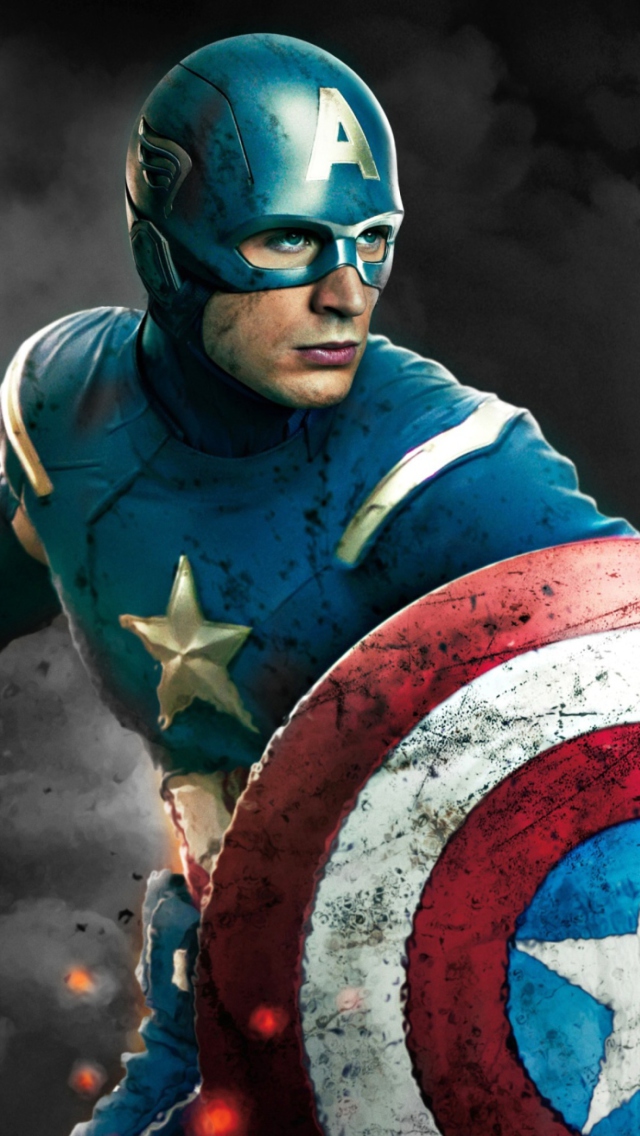 Captain America - The Avengers 2012 wallpaper 640x1136