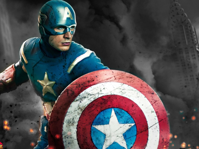 Das Captain America - The Avengers 2012 Wallpaper 640x480